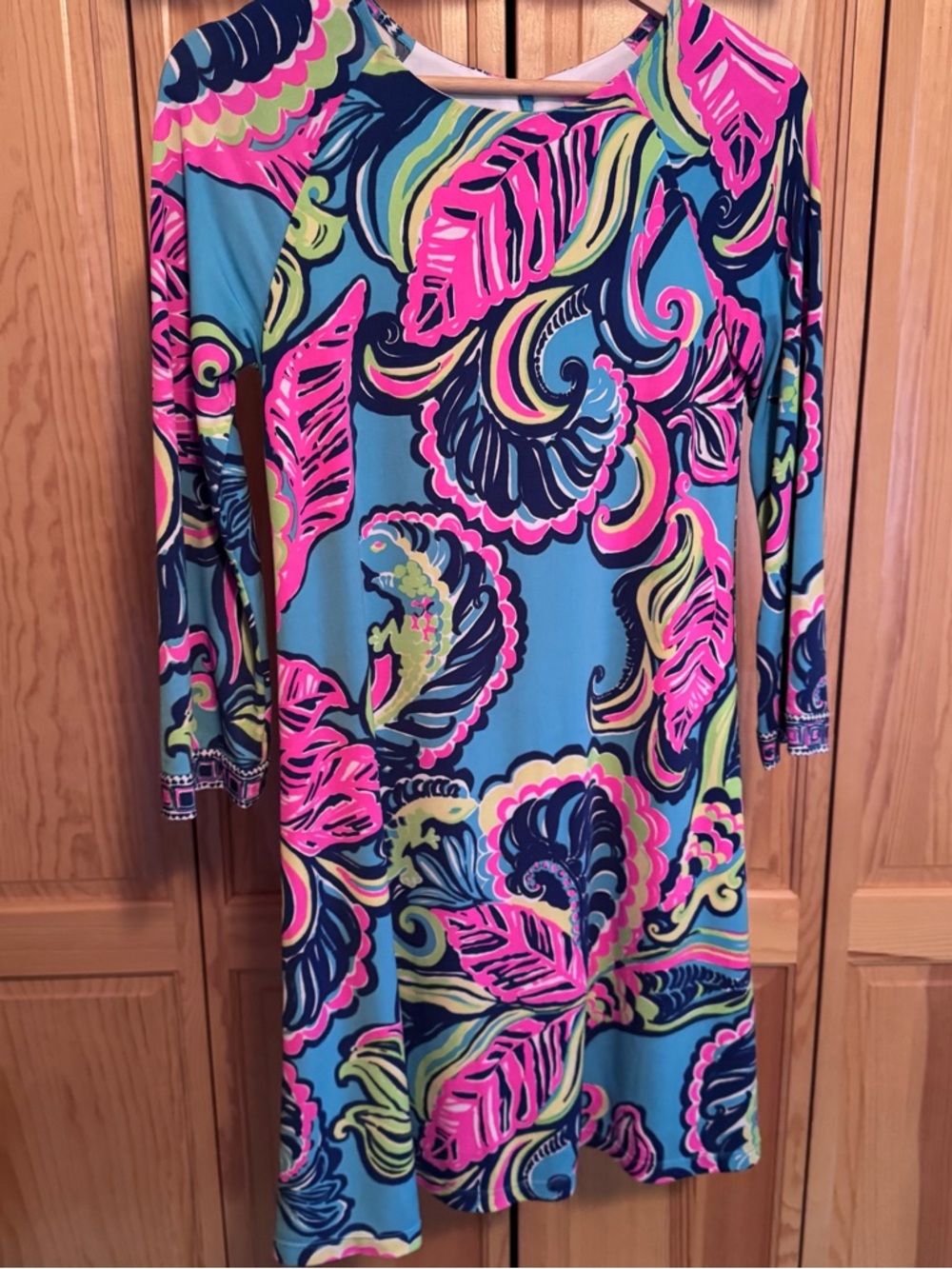 Lilly Pulitzer Vibrant Floral-Print Long Sleeve Shift